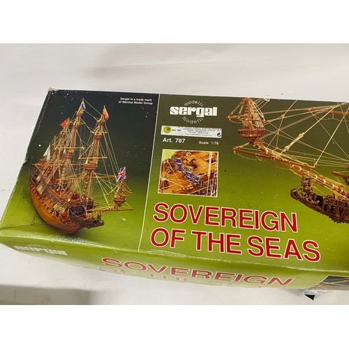 86D - x2 Boxed Construction Model sets of 'Sovereign of the Seas' and  'Endeavour'