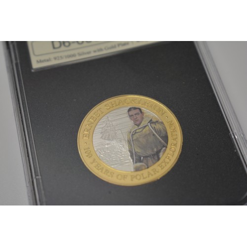 253 - The Discovery of Endurance DateStamp Issue, Jersey 2021, 925/1000 silver proof with 24ct gold plate ... 