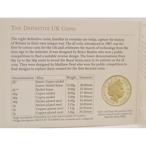 355 - Royal Mint UK Executive Proof Set no.1198/5000, circulating range of coins for 2011 (14 coins in set... 