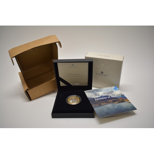 357 - The Royal Mint 2021 silver proof £2 coin - Sir Walter Scott 250th anniversary of his birth, with cer... 