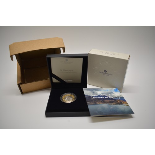 358 - The Royal Mint 2021 silver proof £2 coin - Sir Walter Scott 250th anniversary of his birth, with cer... 