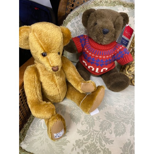 252A - Growler teddy bear together with one other Hugo Boss Bear with tag