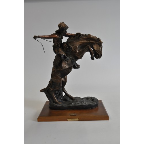 70 - Chesapeake Reproductions Incorporated, ' Bronco Buster', after Frederick Remington, approx H16