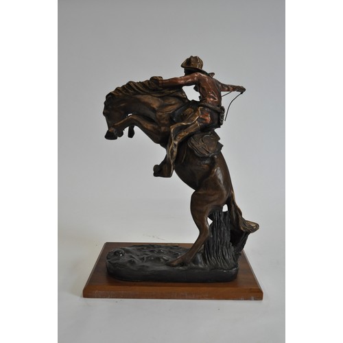 70 - Chesapeake Reproductions Incorporated, ' Bronco Buster', after Frederick Remington, approx H16