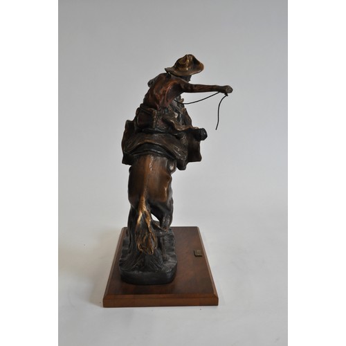 70 - Chesapeake Reproductions Incorporated, ' Bronco Buster', after Frederick Remington, approx H16