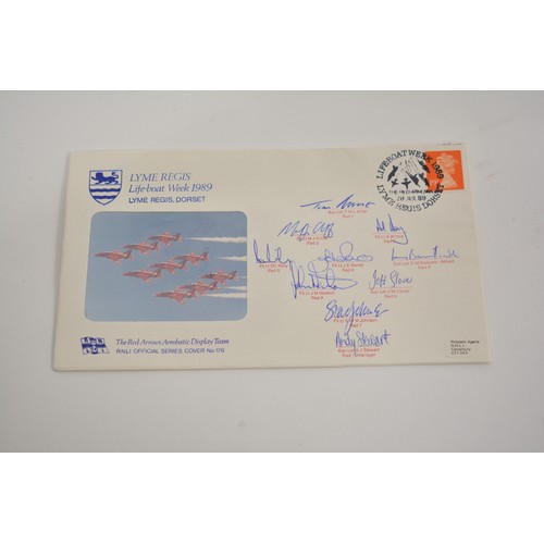 97 - First Day Covers (etc) in excess of 140 including signed Red Arrows Display Team cover