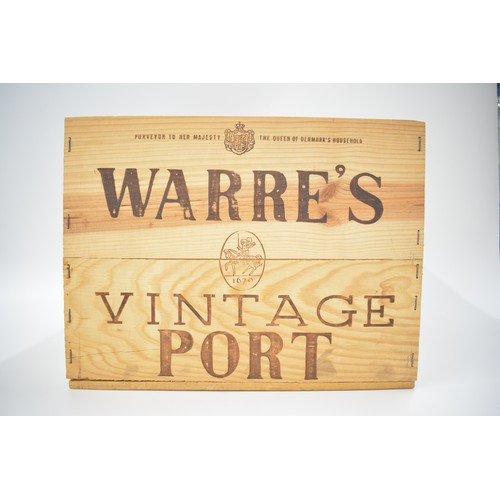 111 - x2 Warre's Vintage Port crates stamped J.E.F London