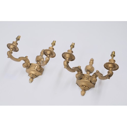 116 - Pair of cast metal wall lights, AF