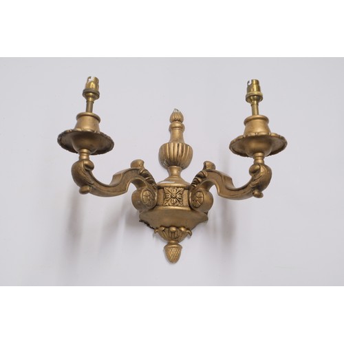 116 - Pair of cast metal wall lights, AF