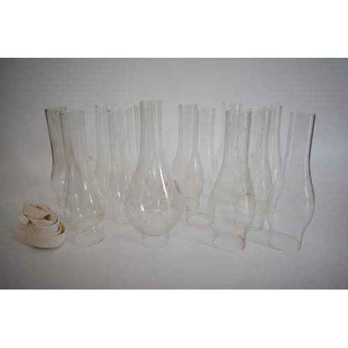 119 - x14 various glass funnels together with wick AF. In-house P&P unavailable for this Lot.