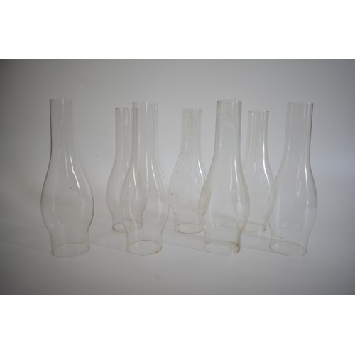 119 - x14 various glass funnels together with wick AF. In-house P&P unavailable for this Lot.