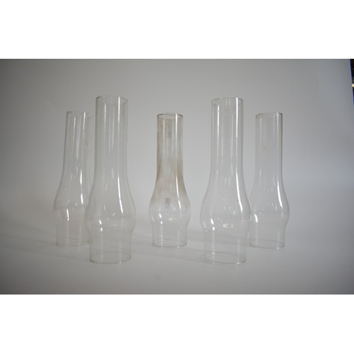 119 - x14 various glass funnels together with wick AF. In-house P&P unavailable for this Lot.