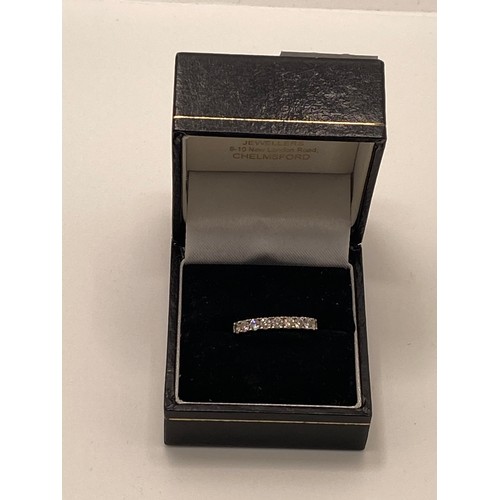 198 - 18ct yellow gold brilliant cut diamond half eternity ring, stamped 750, RT, approx combined 0.65ct, ... 