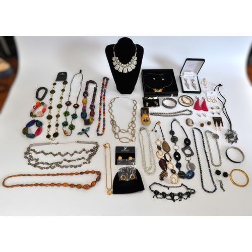 204 - Collection of costume jewellery including items by Martine Wester, Swarovski etc.