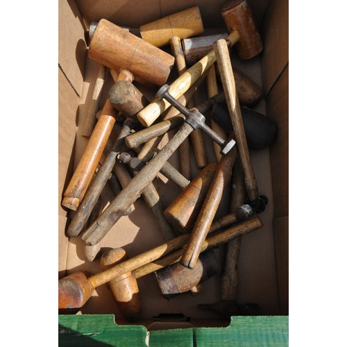 217 - Selection of wooden mallets and pin hammers