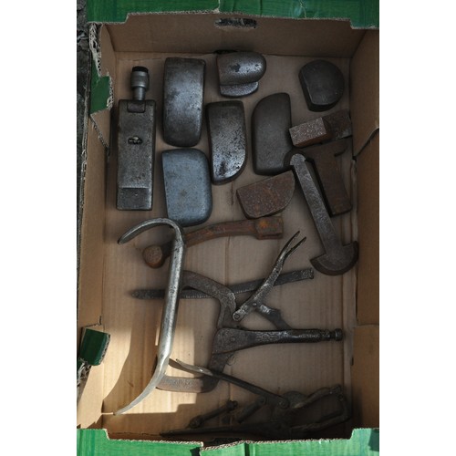 220 - selection of panel beaters dollies and clamps etc.