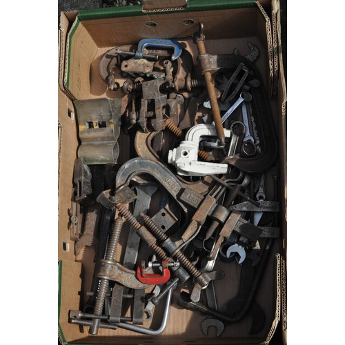 228 - Mixed selection of spanners and clamps