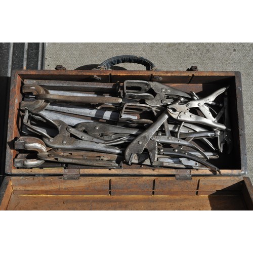 232 - Box containing various Panel beater's clamps etc.