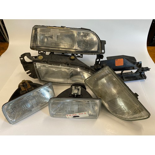 238 - x5 various vehicle headlights for Fiesta MKII and Granada etc.