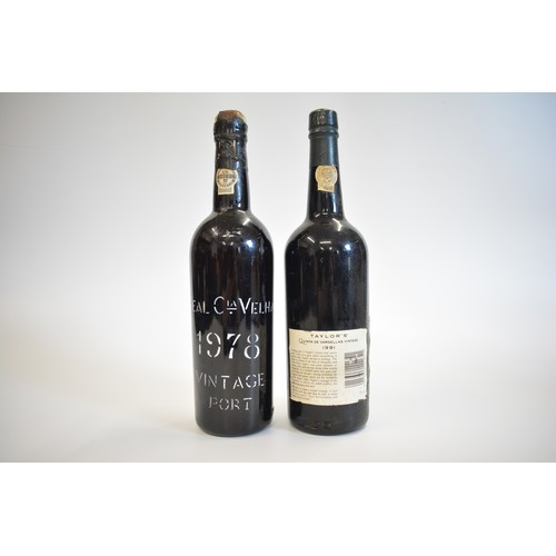 2 - One bt. Taylors Quinta De VargellaS 1991. One bt, Real Companhia Vella Vintage 1978