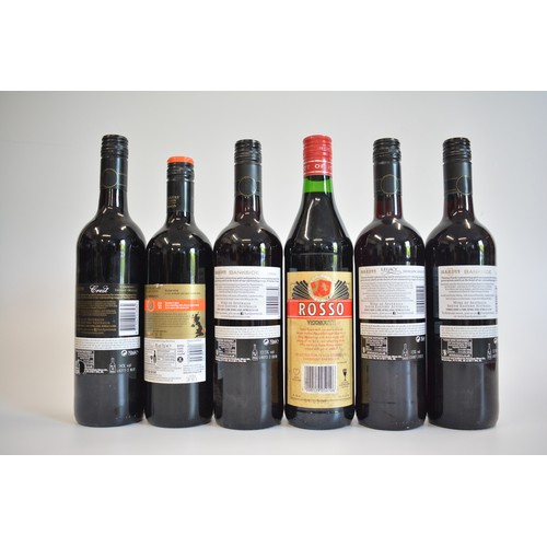 5 - Four bts Hardy's Wine consisting of Legacy Shiraz-Cabernet, 2014, One Crest Cabernet Sauvignon-Shira... 