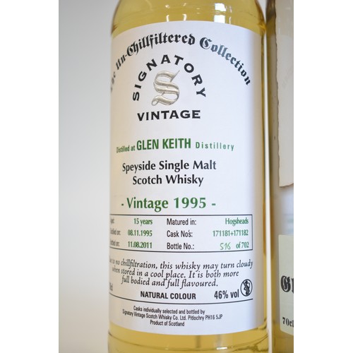 14 - One Tubed bt. The Un-Chillfiltered Collection Signatory Vintage Distilled at Klen Keith, 1995, 15 ye... 