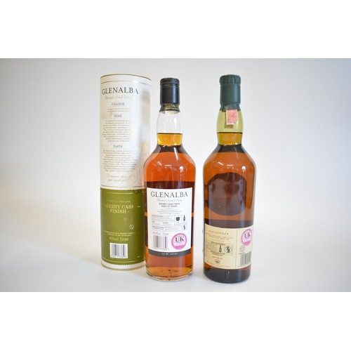 15 - One Tubed bt. Glenalba 22-year-old Sherry Cask Finish, 70cl 40%. One bt. Lagavulin 16 years, 70cl, 4... 