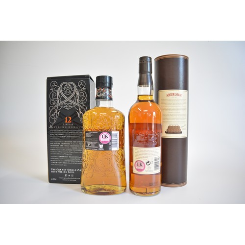 17 - One Tubed bt Aberlour 10 years old 1990s. One Boxed Highland Park 12 years Viking Honour.