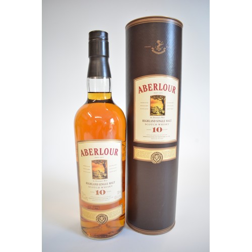 17 - One Tubed bt Aberlour 10 years old 1990s. One Boxed Highland Park 12 years Viking Honour.