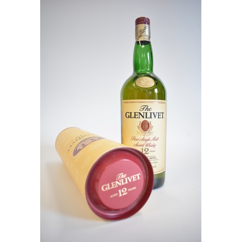 18 - One Tubed Litre bt. Glenlivet 12 years, 43%, 1990s. One Tubed Laphroaig 10-year-old, 2000s.