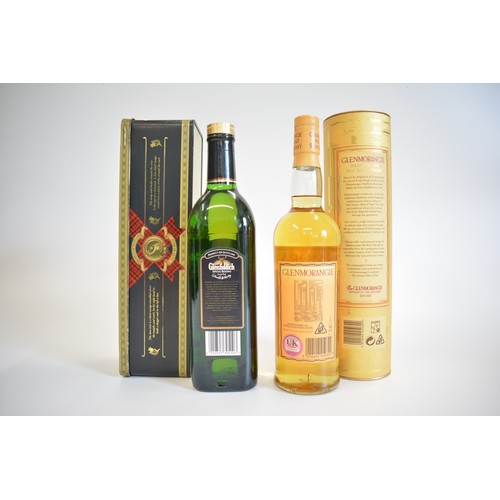 19 - One Tubed bt. Glenmorangie 10 years old, 1990s. One Tin bt. Glenfiddich Clans of the Highlands Clan ... 