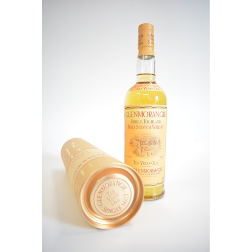 19 - One Tubed bt. Glenmorangie 10 years old, 1990s. One Tin bt. Glenfiddich Clans of the Highlands Clan ... 