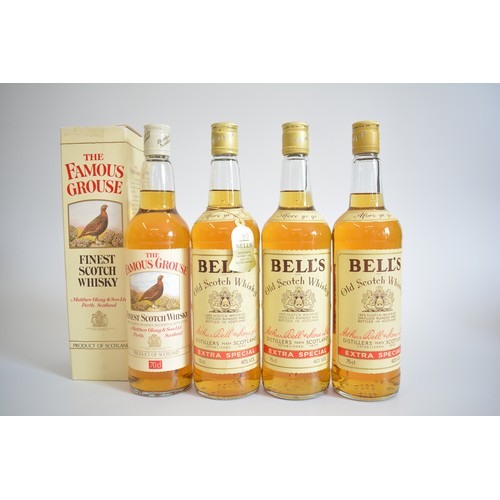 137 - Bell's Extra Special. 75cl, 40%, 1980s (X3) together with one Boxed bt. The Famous Grouse 70cl. 40%,... 