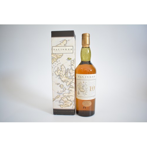 141 - One Boxed bt. Talisker Map 10 years old, 70cl. 45.8%.