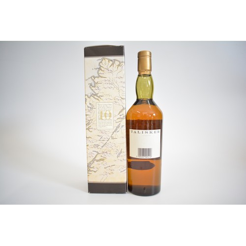 141 - One Boxed bt. Talisker Map 10 years old, 70cl. 45.8%.