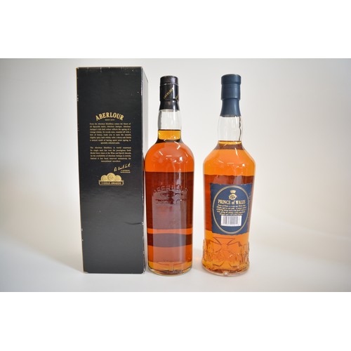 149 - One Boxed Antique Aberlour, 70cl, 43%. One bt Prince of Wales Oaked whisky 12 years, 700ml. 40%.