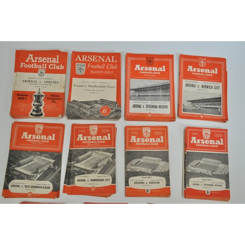 47 - Arsenal football club programmes - Seasons 1950/1, 1951/2, 1952/3, 1953/4, 1954/5, 1955/6, 1956/7, 1... 