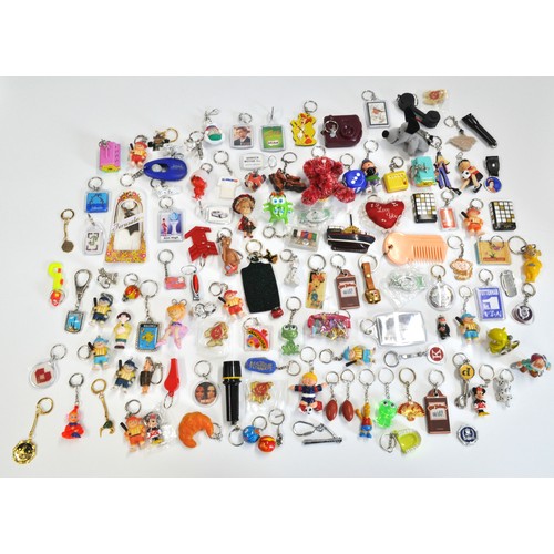 97 - A collection of various novelty keyrings