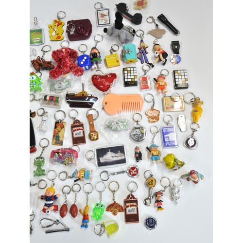 97 - A collection of various novelty keyrings