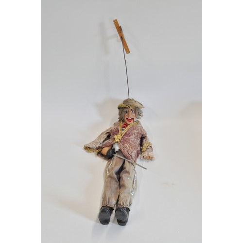 100 - A large vintage wooden Marionette/Puppet in Pirate attire