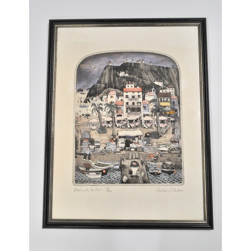 107 - Graham Clarke, 'Riviera de la Mer' signed, titled and numbered 139/400, colour engraving together wi... 