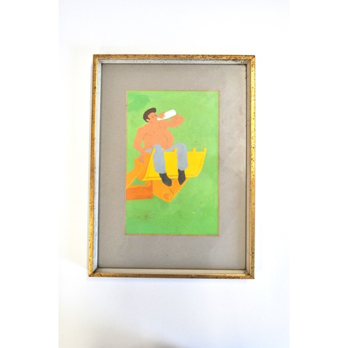 110 - Original framed Artwork entitled 'Digger Operator', 1973 by Sonia York