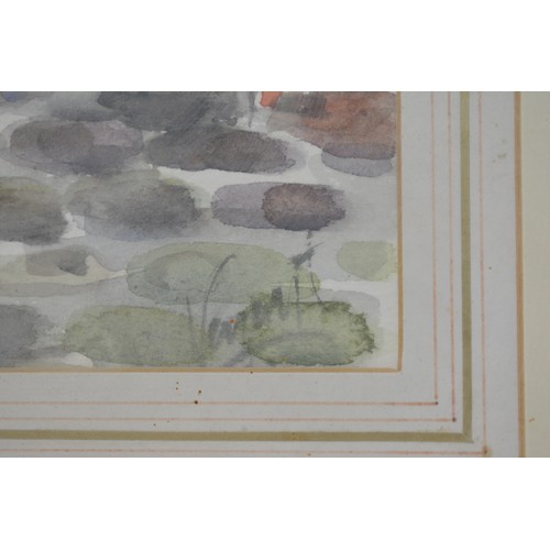 115 - Framed Watercolour entitled 'At the Well' signed lower right. AF