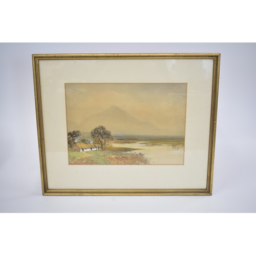 116 - Original watercolour of landscape/river scene, signed lower left B M Guinness RHA, framed size L53 x... 