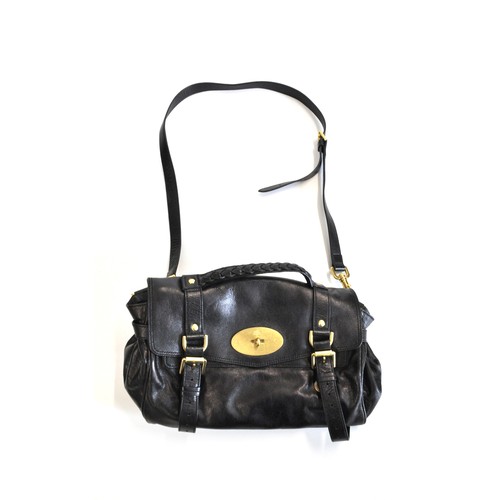 Satchel style Bag/Shoulder bag, colour black, with dust cover