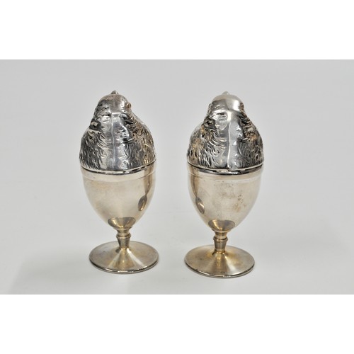 233 - Pair of lidded egg cups in bird design