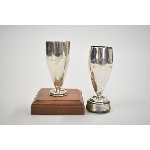 238 - x2 silver trophy/goblets - both hallmarked London 1973 and 1975 respectively. Gross combined silver ... 