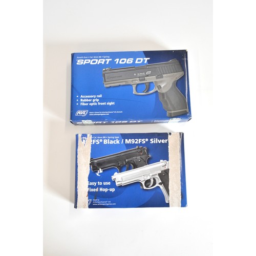 242 - x2 ASG 6mm BB airsoft pistols with boxes and manuals