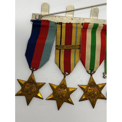 257 - WW2 medal bar containing x5 medals including The Africa Star 1st Army plus The Battle of Dunkirk 194... 