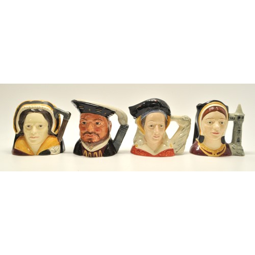 259 - Royal Doulton Henry VIII and his 6 wives character jugs together with John Doulton exclusive collect... 